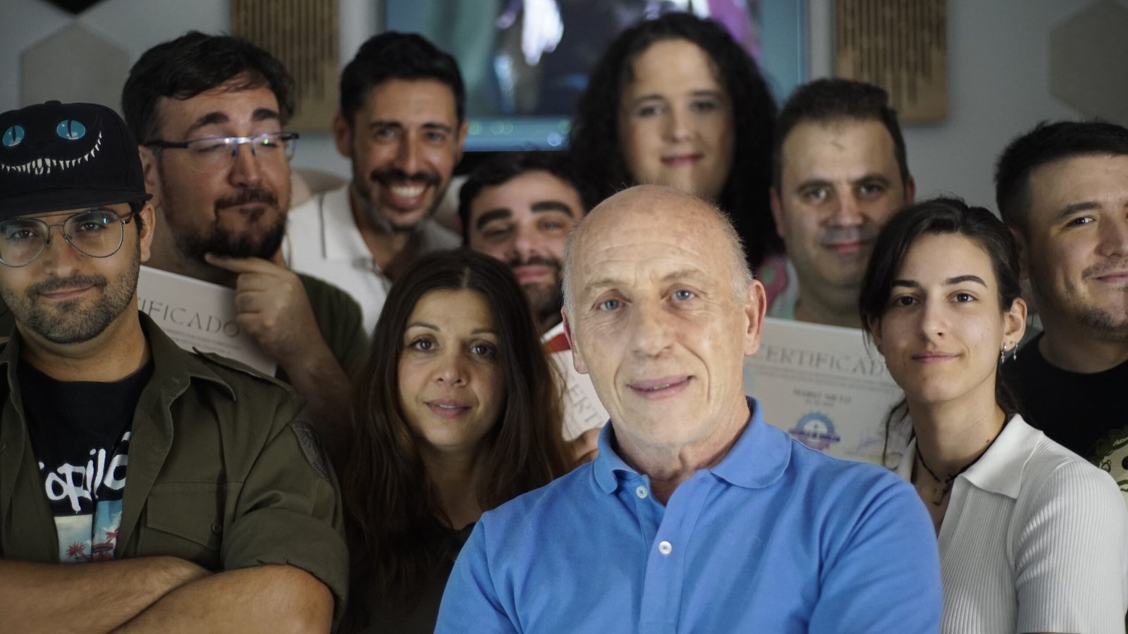 Antonio Esquívias durante una máster-class en la Escuela de Doblaje de Córdoba